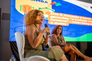 Mural apresenta mapa dos sambas periféricos em seminário nacional no Rio de Janeiro